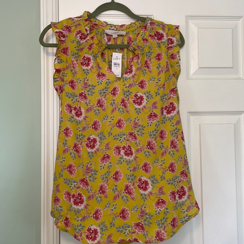 Loft chiffon tank top